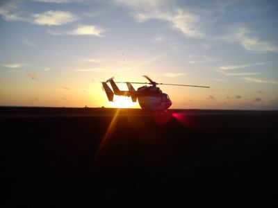 Hubschrauber auf Lageneß